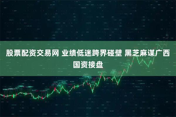 股票配资交易网 业绩低迷跨界碰壁 黑芝麻谋广西国资接盘